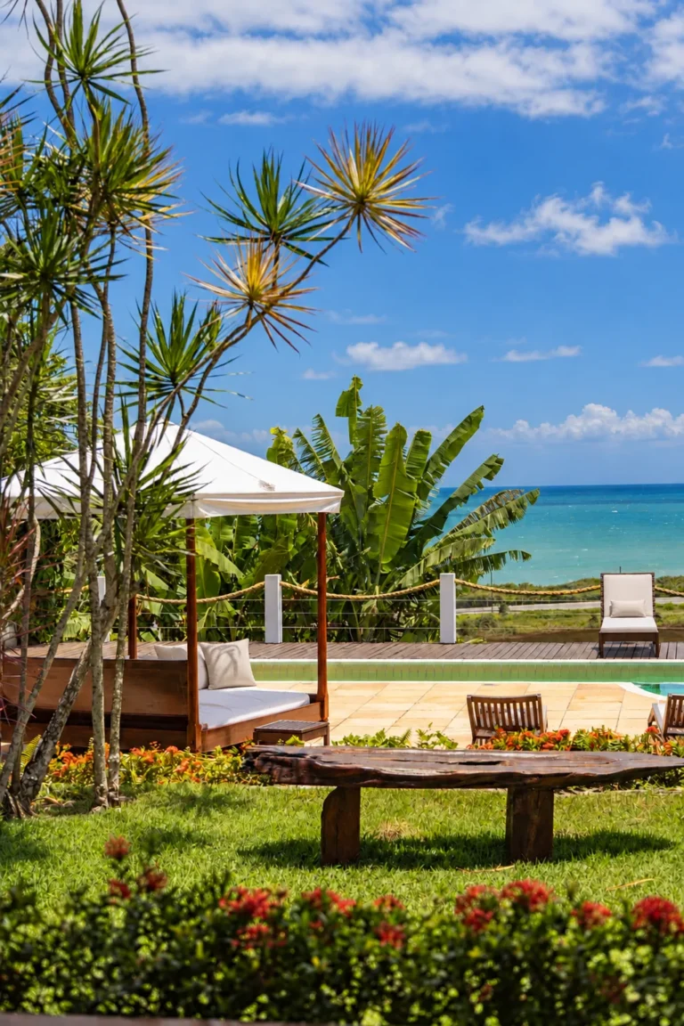Cabaña con vista al mar en el jardín de Azorai Hotel Boutique, en Bahía